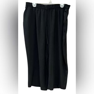NWT Anyhold Black Draw-String Wide-Leg Pants size 2XL